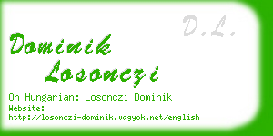 dominik losonczi business card